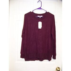 Hippie Rose Juniors Size M Burgundy Sweater NWT